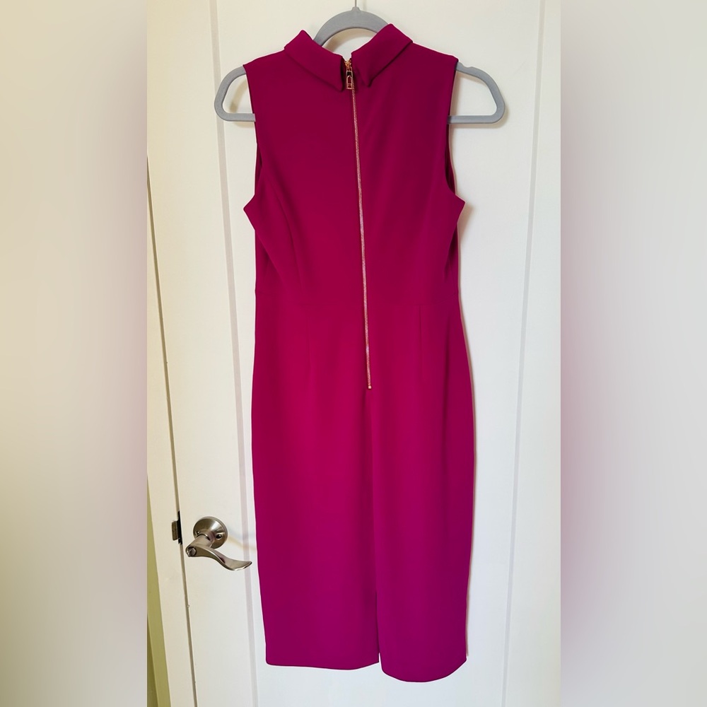 Ivanka Trump Fuchsia Midi Sleeveless Dress - size 8 - Picture 4 of 7
